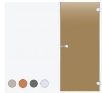 Дверь Harvia ALU 7×19 коробка белая, стекло бронза